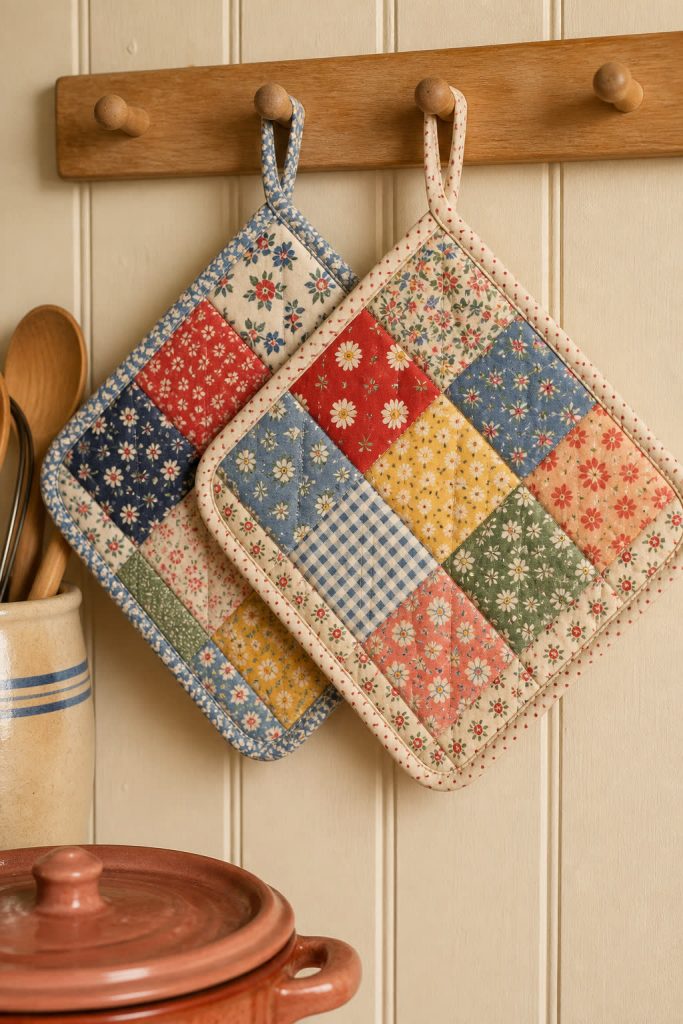 Quilted Pot Holder Pair