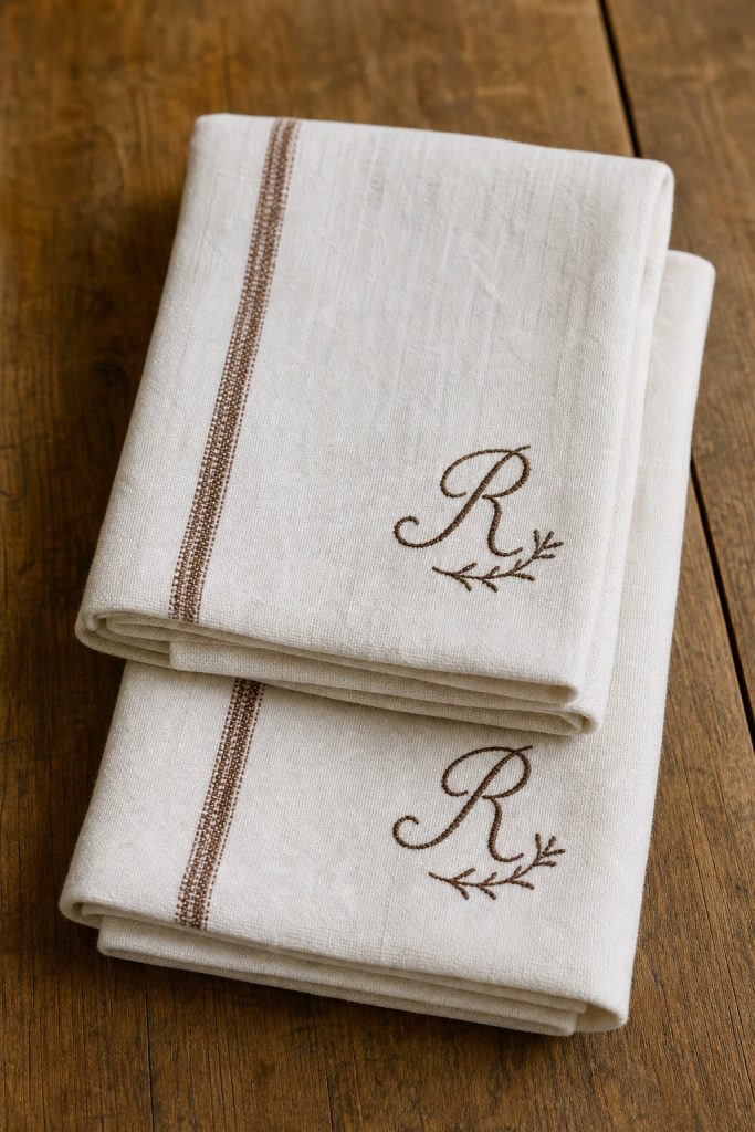 Stitched Kitchen Towels (Set of 2)